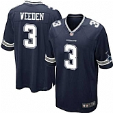 Nike Men & Women & Youth Cowboys #3 Brandon Weeden Navy Blue Team Color Game Jersey,baseball caps,new era cap wholesale,wholesale hats